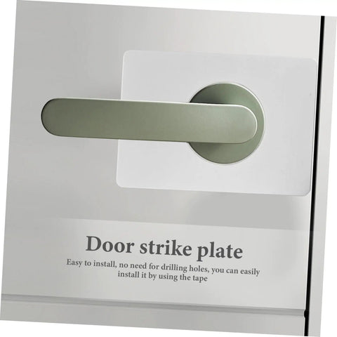 Stainless Steel Door Reinforcement Plate Set 6 Pieces No Drilling Deadbolt Cover And Repair Panel For Apartment Doors Installed View