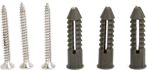 Top Shelf Heavy Duty Frameless Glass Door Hinges Constructed From Premium Corrosion Resistant 304 Stainless Steel screws and anchors.