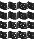 20 Piece Iron Cabinet Hinges For Wooden Boxes With Six Hole Mounting displayed in three rows