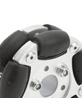 Kadimendium robot omni wheel module, 60mm aluminium alloy with black rubber rollers