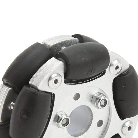 UPQRSG robot omni wheel with aluminium alloy hub and black rubber rollers