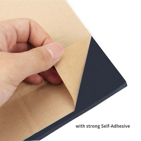 Peeling back wrapper of 2 Pack Heated Bed Insulation Mats for 3D Printers 220x220x8mm Self Adhesive Foam Foil surface.