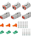 Top Shelf 4 Pin Connector Set Featuring Dt04-4P And Dt06-4S With A Lock Tight Wedge Design For Heavy Duty Electrical Wiring and Bullets