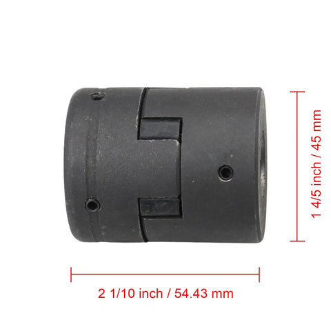 Half To Three Quarter Inch Bore Flexible L-Jaw Shaft Coupling Set Three Piece L075 Coupler Kit For Log Splitters And Power Transmission Equipment Built For Heavy Duty Hydraulic Pumps And Electric Motors Ready To Install, black cast iron, 2.1 x 1.8 in
