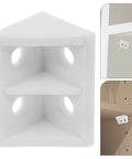 20 Pack Plastic Corner Brackets With Four Hole Design For Cupboards And Cabinets White Drawer Corner Supports That Add Stability