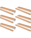 6 Sets Wood Center Mount Drawer Slides With Metal Bracket Replacement For Furniture And Bedrooms No Fuss Install Heavy Duty Khaki Drawer Glides