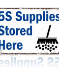 Stored Here Sign For Workshop And Garage, 8x12 Inch Aluminum Metal Sign, Vintage Distressed Wall Decor For Shop, Warehouse, Storage Area, Durable Aluminum Signage With Bold Readable Message.