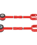 Adjustable Rear Traction Rod Kit For Nissan 350Z Z33 And Infiniti G35 Coupe Sedan Tighten Up Handling And Stability With Precision Steering Steel Radius Arms Powder Coated Red, pair