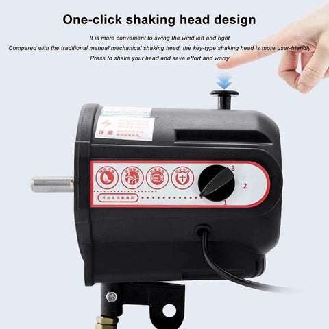 Top Shelf 68 Cm Heavy Duty Industrial Electric Floor And Wall Mount Cooling Fan with one-click shaking head design.