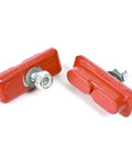 Continental Caliper Pads With Threaded Posts Salmon For Old School City Bikes And Steel Rims, Thicker Pad And Nyloc Nut, Pair