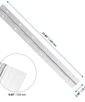 Top Shelf 12 Inch Stainless Steel Piano Hinges For Furniture With Smooth Operator Action And No Fuss Screw Installs Heavy Duty Continuous Door Hardware Built Like A Tank Total Shop Upgrade showing 300x30x0.8 mm hinge with countersunk holes.