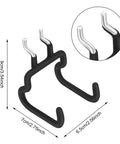 Four Piece Pegboard Hook Set With L Shaped Design For Stable Tool Hanger On Workbench And Garage Pegboard, Black Flat Utility Hooks.