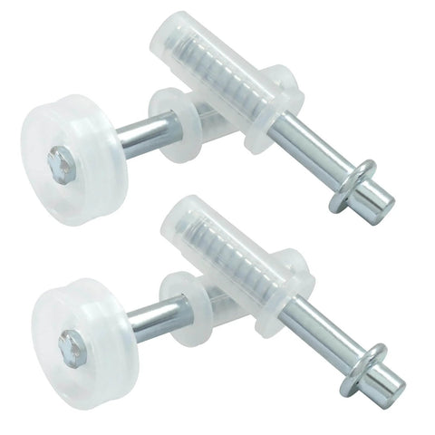 Bi Fold Door Top Roller Guide Kit with spring loaded wheels and pivots for 1-1.38 inch folding doors, white plastic parts