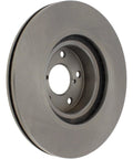 Centric C-Tek front brake rotor with hub, metallic gray finish, fits select Scion/Subaru/Toyota