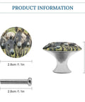Two Pack Donkey Themed Cabinet Knobs Set With Stainless Steel And Aluminum Alloy Drawer Pulls, showing dimensions and screw