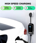 Car charging with 40A Level 2 EV Charger for Home 240V Smart Charging With Adjustable Amps 8A to 40A App Control J1772 Connector