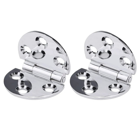 40mm Bureau Desk Hinges Copper 180 Degree Set 2 Pack Premium Folding Tabletop Hinges, shiny metal, durable construction.