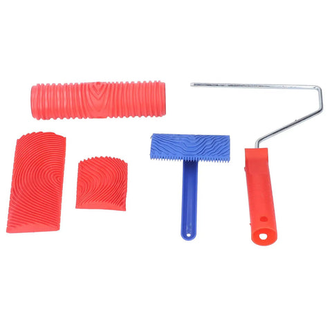 Total Game Changer Wood Roller Painting Tool Set Featuring Hella Slick Rubber Texture Pattern Rollers for various painting tasks.