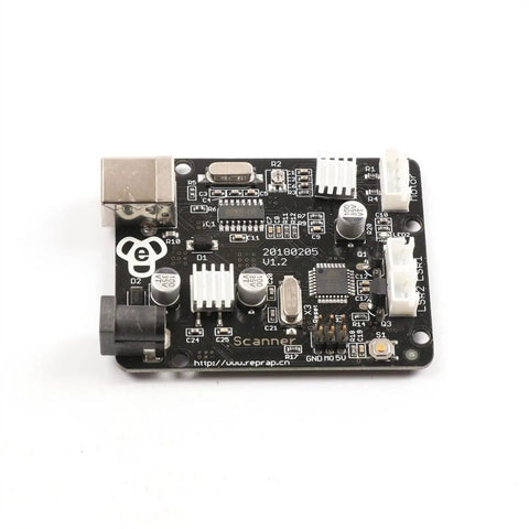 Circuit board component of Open Source 3D Scanner Kit For 3D Printing, DIY Assembly With Red Injection Molded Parts, Webcam Ready