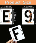 1 Inch Letter And Number Stencil Kit, 42 Piece Reusable Interlocking Alphabet Templates For Painting On Wood and Wall close-up view