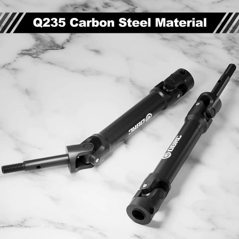 Rear CV Driveshaft Upgrade For Traxxas Slash 4x4 And 2WD Stampede Rustler Nitro F150 Hoss RC Truck Carbon Steel Construction Durable Beefed Up Driveline For 1/10 Scale VXL, Q235 carbon steel rear CV shafts