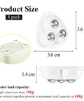 Set Of Eight Heavy Duty Self Adhesive Castor Wheels Providing Slick Three Sixty Degree Spin For Swift Diy Furniture Fixes product size details.