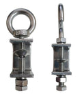 4 Piece Stainless Steel C Clamp With Ring Heavy Duty Hanging J Hooks for Pipe and Beam Clamps with Ring