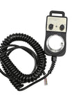 Check Out This Awesome 4 Axis Electronic Handwheel Encoder And Manual Pulse Generator For Precise CNC Machine Control That Lets You Dial It In Smoothly While Juggling Six Axis Operations With Ease On The Shop Floor. black plastic CNC manual pulse generator with coiled cable
