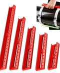 Red 260mm Aluminum Dovetail Finder Base Extension Rail For Telescope Rig, Adjustable Slot Guide Mount shown with various attachment sizes.