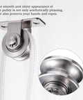 Rope Pulley System Beef Up Your 30mm Wheel Wall Mount With Dual Bearings Stainless Steel Rope Pulley close-up view.