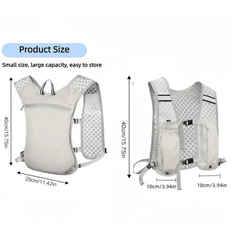 Lightweight Unisex Running Vest With Phone Pocket And Hydration Pack Adjustable Breathable Trail Gear For Men And Women size guide