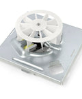 Heavy Duty Replacement Fan Motor For 696N R02 B Bathroom Ventilation Unit with white fan blades and metal housing.