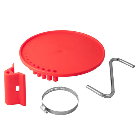 Drill Press Tool Tray With 11 Inch Diameter 360 Degree Rotating Tray Steel Swing Arm Mounting Bracket And 4 Inch Steel Band Clamp For Grab And Go Quick Bit Access And An Organized Workshop