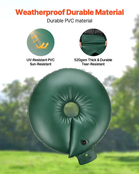 Tree Watering Bag Set Slow Release 4 Pack 20 Gallons Watering Rings showing durable PVC material and thick design.