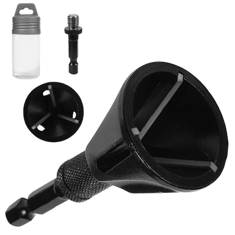 Heavy Duty External Chamfer Deburring Tool With Three Razor Sharp Tungsten Carbide Blades and Quick Change Hex Shank components.