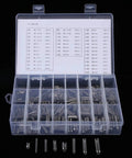 Go-To Cotter Pin Kit With Stainless Steel Slotted And Split Pins, Assortment Set In A Handy Plastic Organizer, M1.5 To M8 Sizes