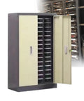 Tough Build Impact Resistant Stainless Steel Hardware Cabinet featuring six spacious drawers and opened doors for easy access.