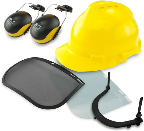 Pro Grade Forestry Chainsaw Safety Helmet With Face Shield And Earmuffs For Eye And Hearing Protection components set