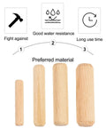 DIY Ready 500 Piece Wood Dowel Pins Set for Cabinets and Furniture Round Fluted Dowels with Beveled Ends durability features.
