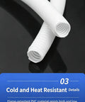 Badass Flexible PVC Corrugated Conduit For Electrical Wiring And Cable Routing With Flame Retardant Protection Heavy Duty Milk White Tubing coiled display