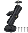 Built Like A Tank Heavy Duty Camera Wall Desk Mount With Dual Ball Heads And Full Rotation Aluminum Alloy Rig For Dslr Cctv And Ram B System With One Quarter Twenty Thread Slick Angle Adjustments, featuring adjustable black mount.
