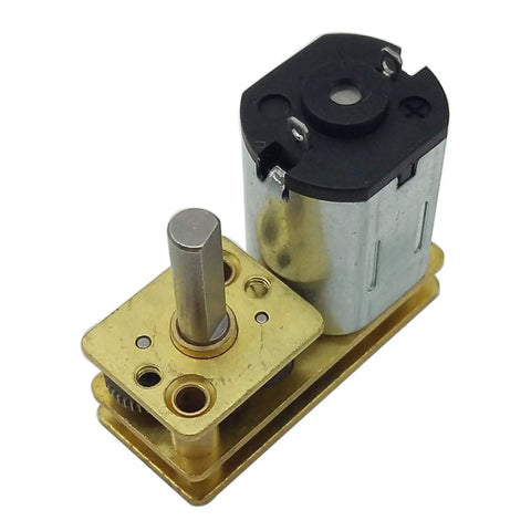 Mini N20 DC Gear Motor for DIY Projects, Adjustable Speed and Reversible Direction, metal gearbox visible