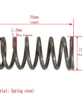 Top Notch Black Spring Steel Compression Springs 1.5mm Wire By17mm OD X20mm Free Length Pack Of 10 Durable for auto and home uses.