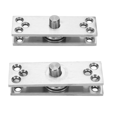 Heavy Duty Stainless Steel Pivot Door Hinge Built To Last, 360 Degree Concealed Pivot With Glossy Ball Core For Wood, Aluminum, And Glass Doors, Hidden Concealing Design, Easy Install And Included Hardware, top and bottom plates