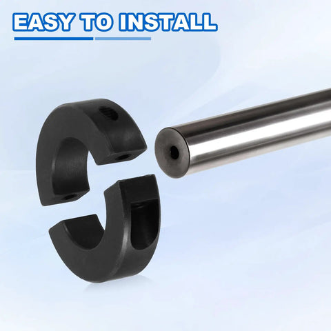 Heavy Duty 10 mm Bore Shaft Collar 17 mm OD 8 mm Thick Carbon Steel Wheel Stopper With Set Screw And 2 Hex Wrenches Black Pack Of 6 For Machine Tools And Conveyors on shaft