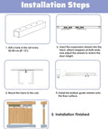 Installation instructions for Double Track Bypass Barn Door Hardware Kit Soft Closing Mini Sliding Pocket Doors Rails