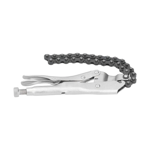 Locking Chain Clamp For Auto Repair Adjustable Chain Grip Wrench In High Carbon Steel Heavy Duty Pipe Vise Tool For Workshop Irregular Shape Holder With Steady Hold SK129A close-up
