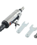 Top Tier Pneumatic Air Die Grinder Delivering A Badass 23000 Rpm Spin With A Rugged Aluminum Alloy Body and two wrenches.