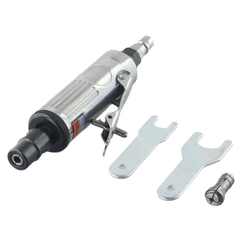 Top Tier Pneumatic Air Die Grinder Delivering A Badass 23000 Rpm Spin With A Rugged Aluminum Alloy Body and two wrenches.
