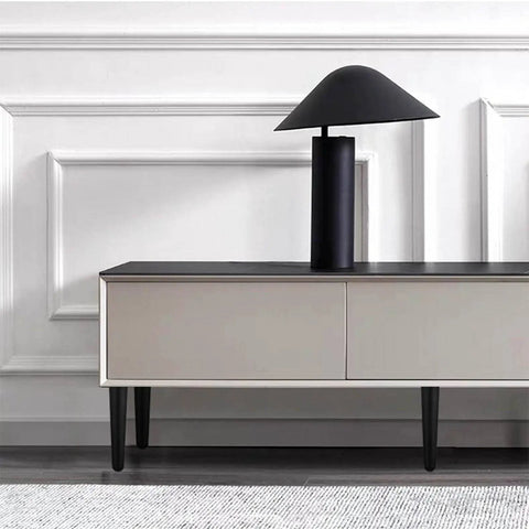Heavy Duty Iron Furniture Caster Legs With Ball Bearing Wheels Roll Easy On Carpet Or Hardwood Raise Couches Beds And Tables Quick Install adds stability to a modern lamp table.